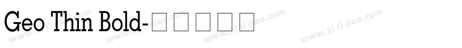 Geo Thin Bold字体转换